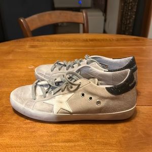 Golden Goose special edition suede superstar with glitter back
